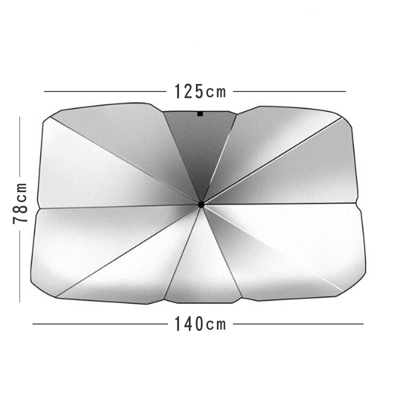汽車鈦銀布隔熱遮陽傘 汽車遮陽傘 鈦銀升級版 車用遮陽 前擋遮陽簾 汽車遮陽簾-規格圖9