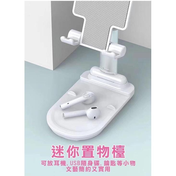 追劇神器 摺疊桌面手機支架-粉色 平板支架 懶人支架 手機支架 手機架 直播 手機直播 腳架 雙軸 直播架-細節圖7