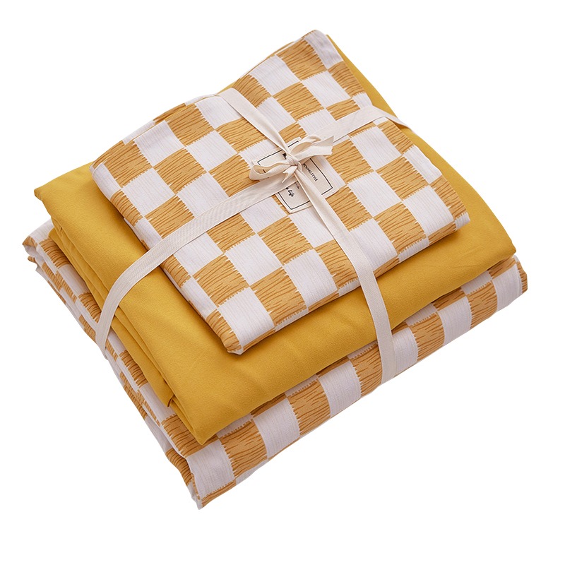 柔軟洛卡棉棋盤格紋床包組 單人 雙人 加大 床包 枕套 被套-規格圖9