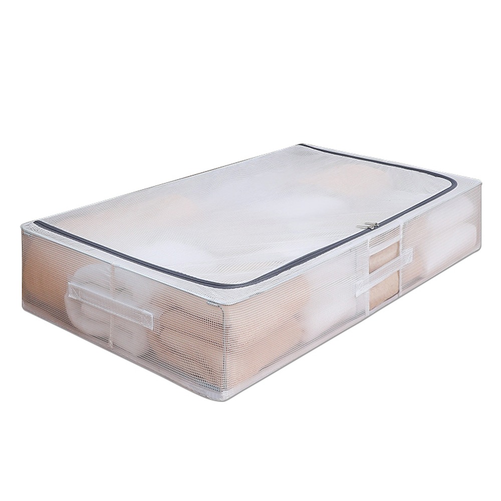 透明防水床底收納箱 床箱 收納網袋 床下收納 沙發下收納 衣物收納 玩具收納 棉被收納 鞋子收納-規格圖6