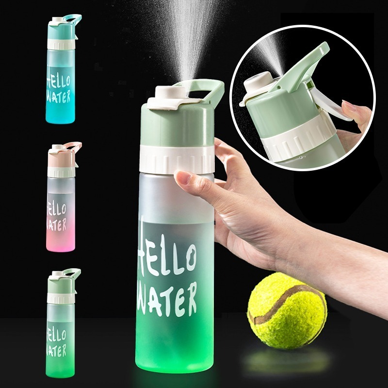 【限時購】手提運動水壺 彈蓋漸層水壺 大容量水壺 多款任選 (水壺 登山水壺 運動水瓶 健身水壺 漸層水壺)-細節圖9