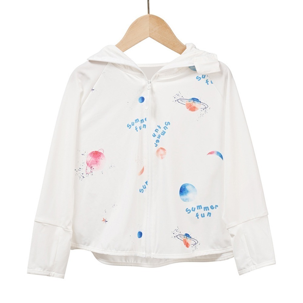 兒童冰絲防曬外套 薄款防曬衣 騎車防曬外套 涼感外套 冰絲外套 連帽外套 防紫外線 兒童防曬服-規格圖11