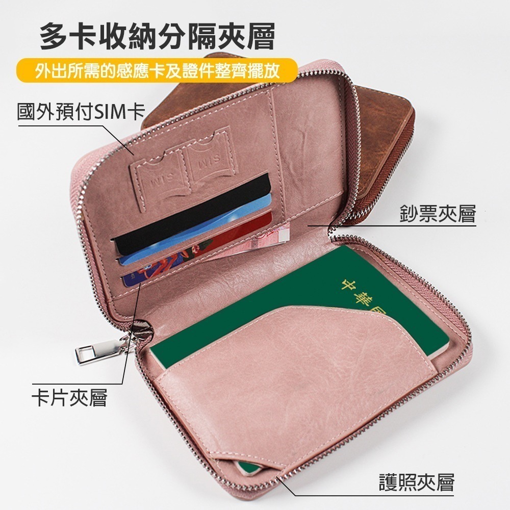 防盜刷護照包 RFID 護照套 皮革護照夾 sim卡收納 護照收納包 證件包 旅行收納包 卡片夾 票卡夾 護照夾 出國-細節圖3
