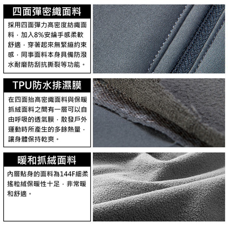【限時購】防風抗寒加厚保暖褲 男女款3(M-3XL) 加絨衝鋒褲 機能褲 登山褲 休閒褲 戶外褲-細節圖4