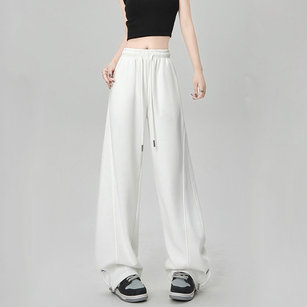 復古寬鬆休閒束帶香蕉褲 6色(S-XL) 束口寬鬆褲 美式運動褲 彎刀褲 抽繩 棉褲 衛褲-規格圖6