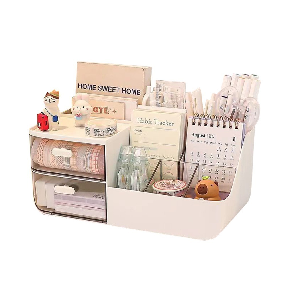 【7-ELEVEN門市團購】無印風洞洞板桌面置物收納盒 桌面收納盒 文具收納 公仔 展示盒 共4款2色-規格圖10