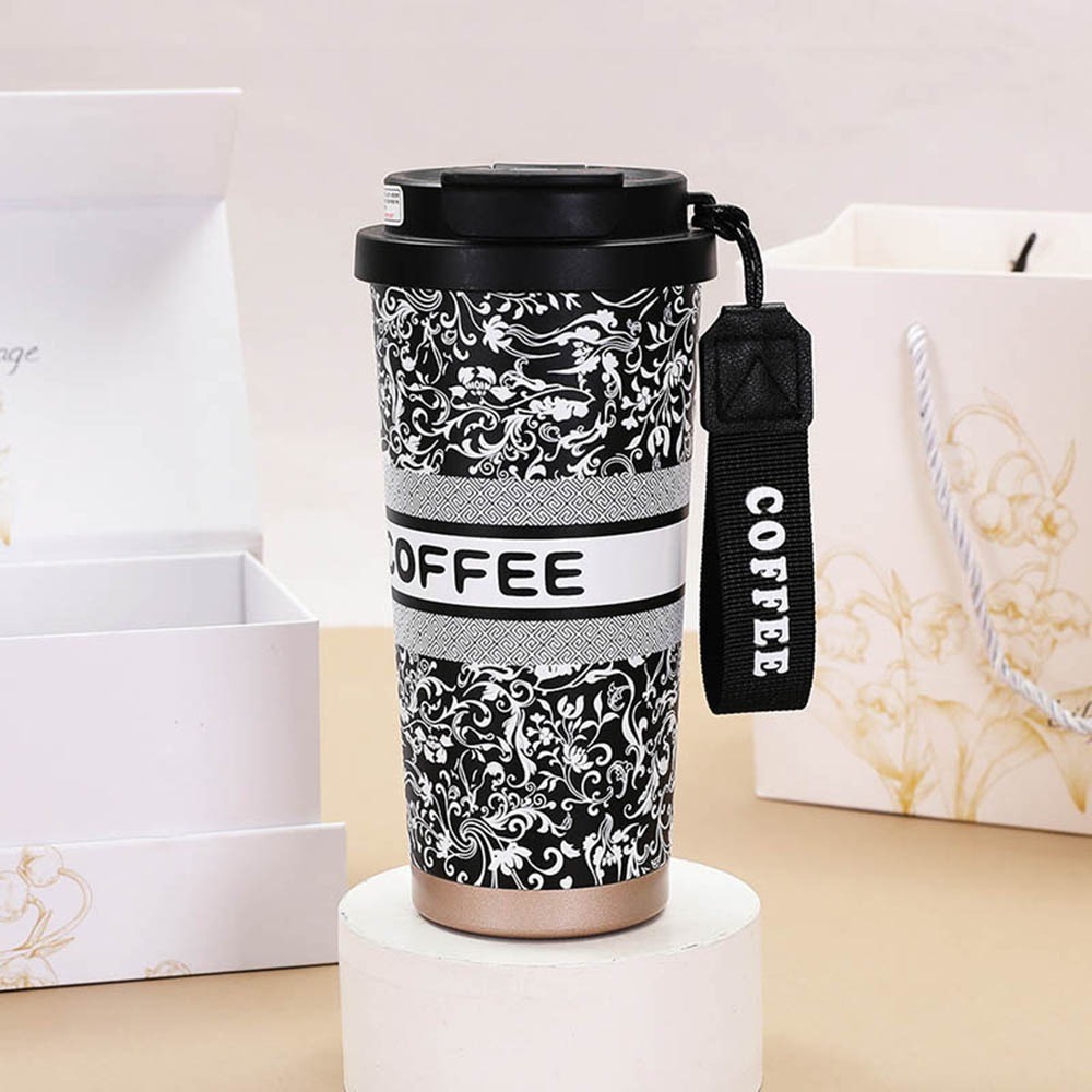 316不鏽鋼雙飲晶瓷咖啡杯500ml (帶茶倉) 鈴蘭咖啡杯 帶提繩水杯 保溫杯 隨行杯-規格圖6