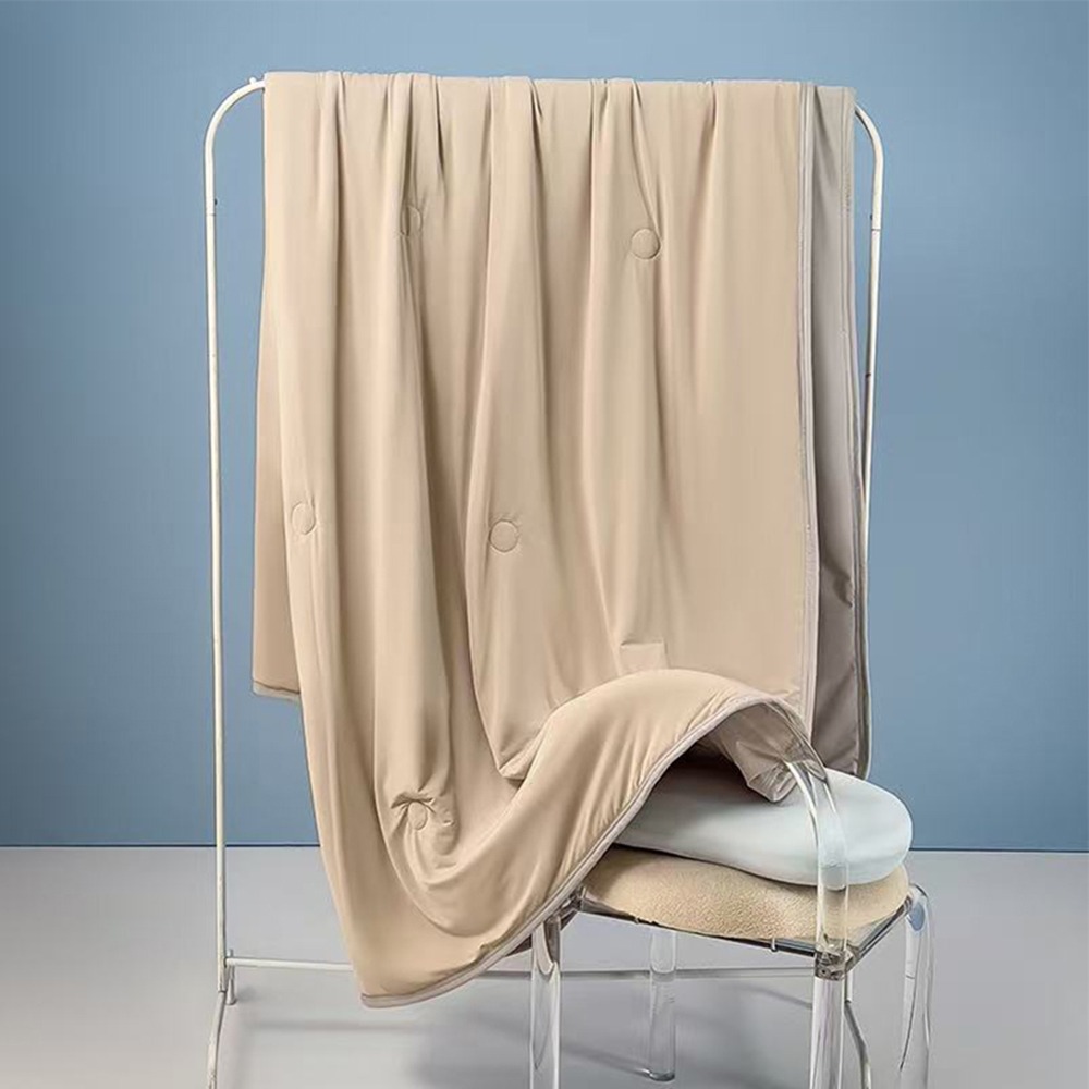 冰絲雙面素色涼感空調被 150x200cm 6色 涼感絲夏被 純色 涼被 冰淇淋被 雪糕涼被 四季被-規格圖6