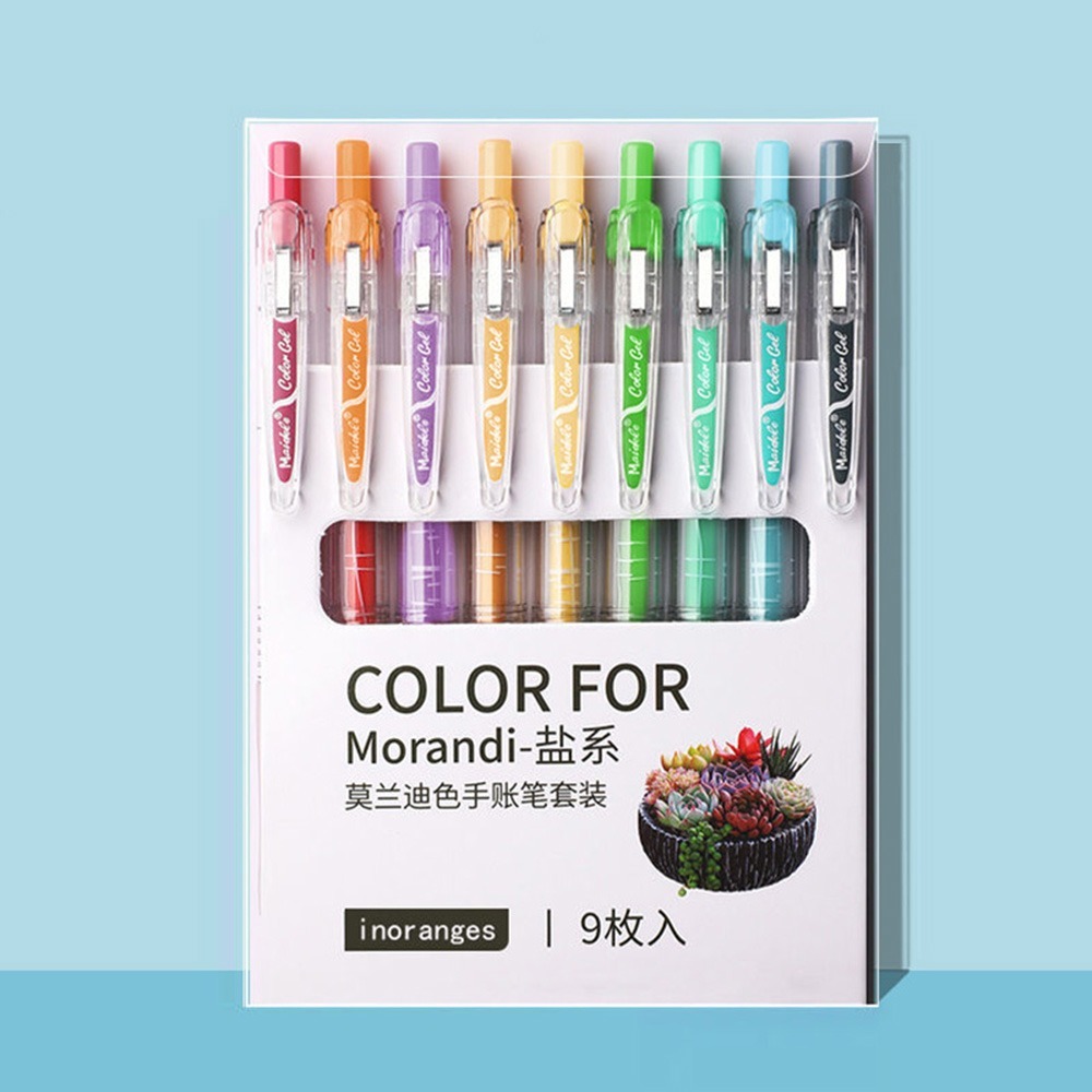莫蘭迪中性筆 0.5中性筆 9色套組 共4款 漸層色筆 手帳筆 文具 手帳筆 果汁筆-規格圖6