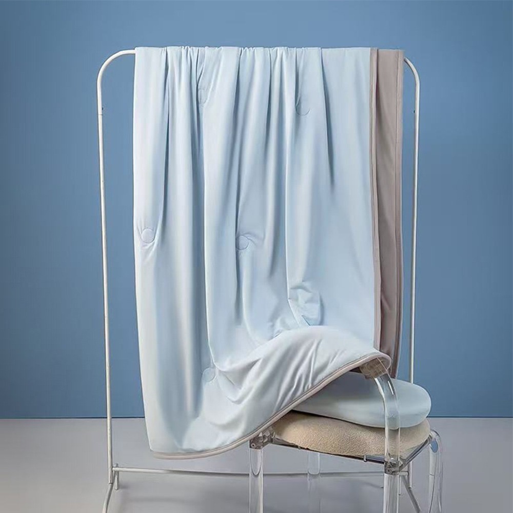 【7-ELEVEN門市團購】冰絲雙面素色涼感空調被150x200cm 2入組 共6色 夏被 涼被 雪糕涼被 四季被-規格圖7