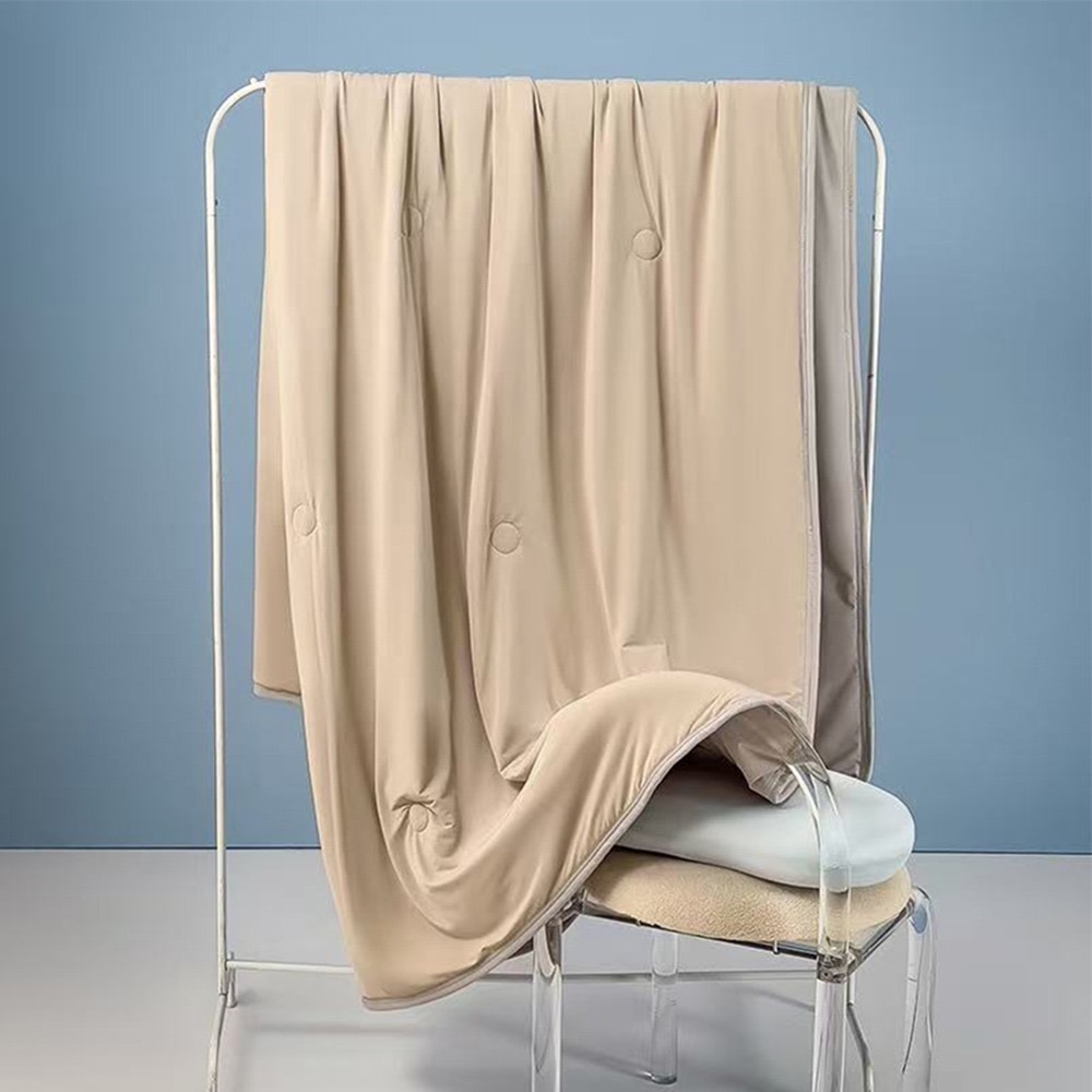 【7-ELEVEN門市團購】冰絲雙面素色涼感空調被150x200cm 2入組 共6色 夏被 涼被 雪糕涼被 四季被-規格圖7