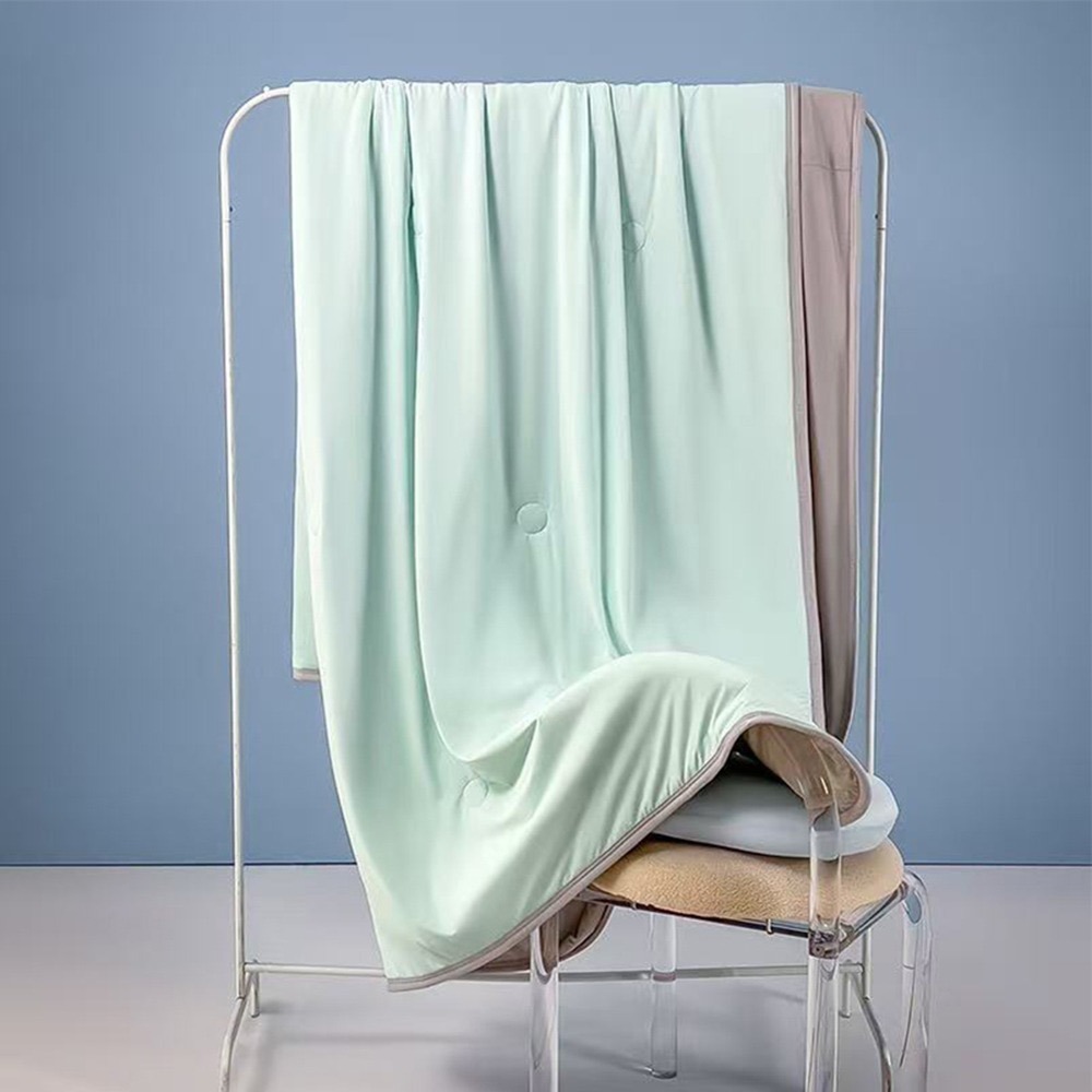 【7-ELEVEN門市團購】冰絲雙面素色涼感空調被150x200cm 2入組 共6色 夏被 涼被 雪糕涼被 四季被-規格圖7