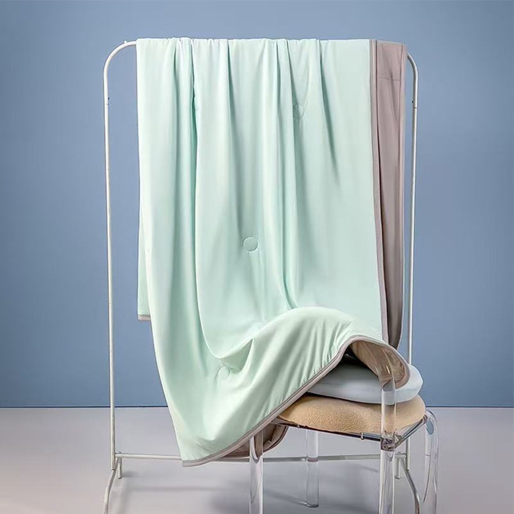 【7-ELEVEN門市團購】冰絲雙面素色涼感空調被150x200cm 2入組 共6色 夏被 涼被 雪糕涼被 四季被-規格圖7