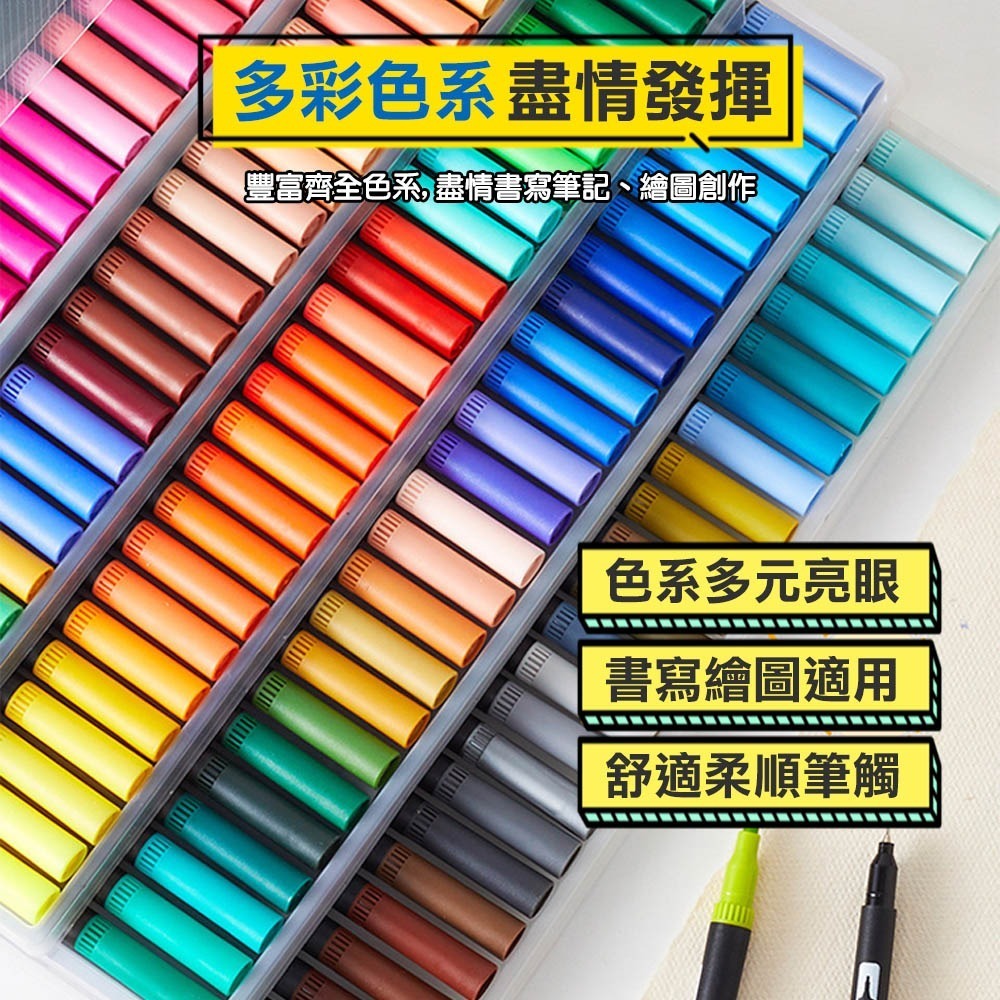 48/80/120色 軟雙頭水彩馬克筆 麥克筆 美術筆 動漫色 酒精性墨水筆 彩色筆 畫畫-細節圖5