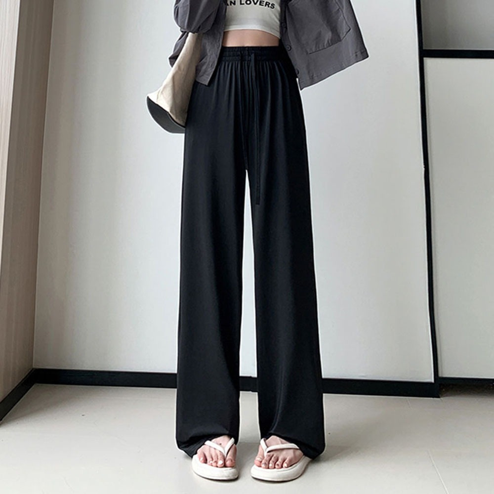 涼感遮陽闊腿褲 4色M-XL可選 寬褲 休閒褲 直筒褲 薄款 女褲 透氣 防蚊褲 運動休閒褲-規格圖6