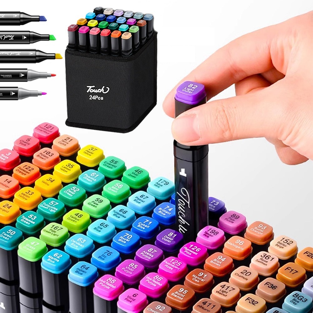 24/48/80色 美術雙頭馬克筆 麥克筆 水彩筆 美術筆 動漫色 酒精性墨水筆 彩色筆 畫畫 手繪-細節圖2