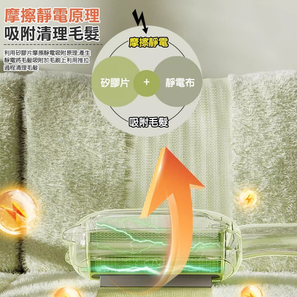 靜電雙向寵物毛除毛刷 三色 寵物集毛刷 衣物除毛刷 寵物黏毛器-細節圖3