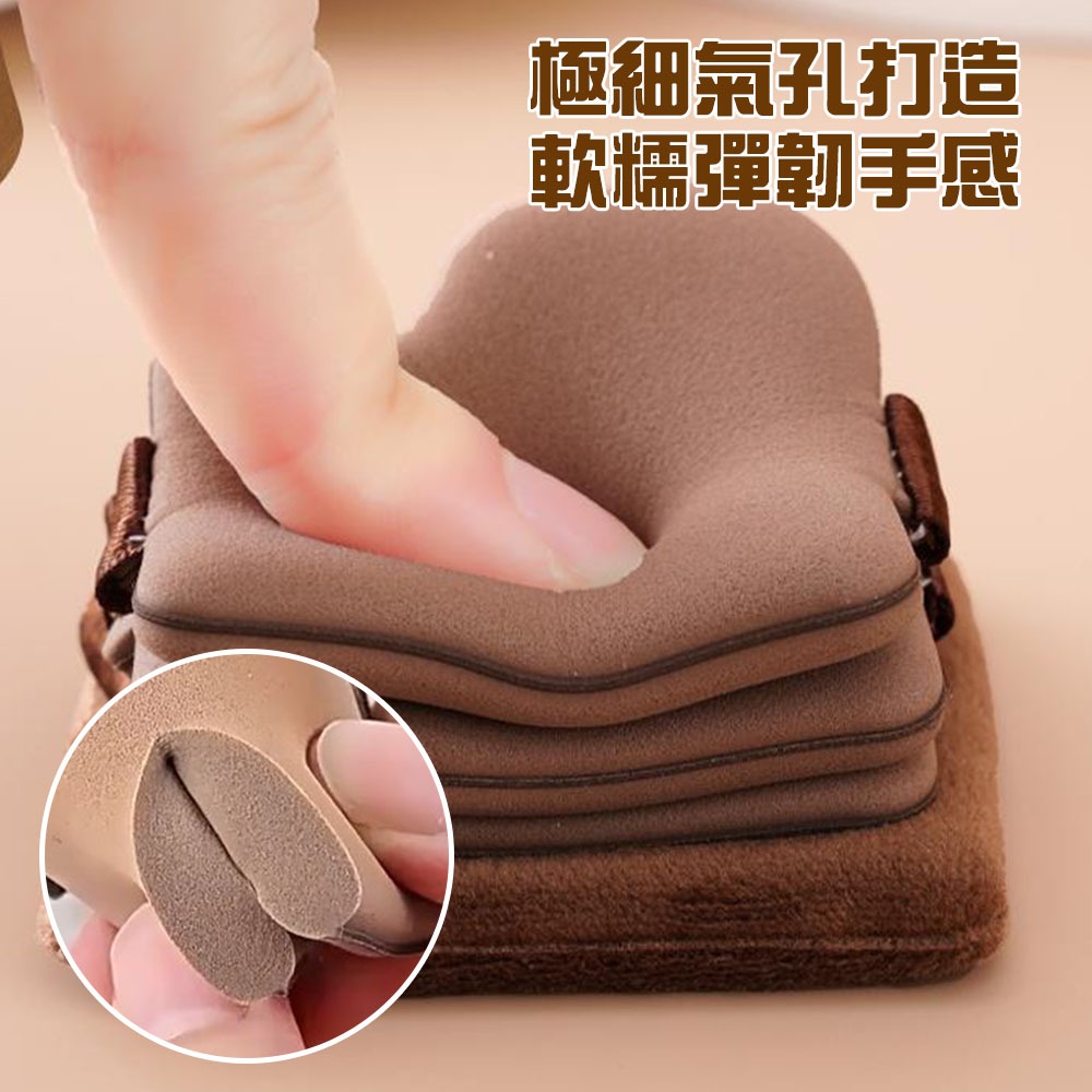 定妝乾濕兩用氣墊粉撲 巧克力餅乾粉撲(6件/盒) 手指粉撲 植絨粉撲 化妝海綿-細節圖2