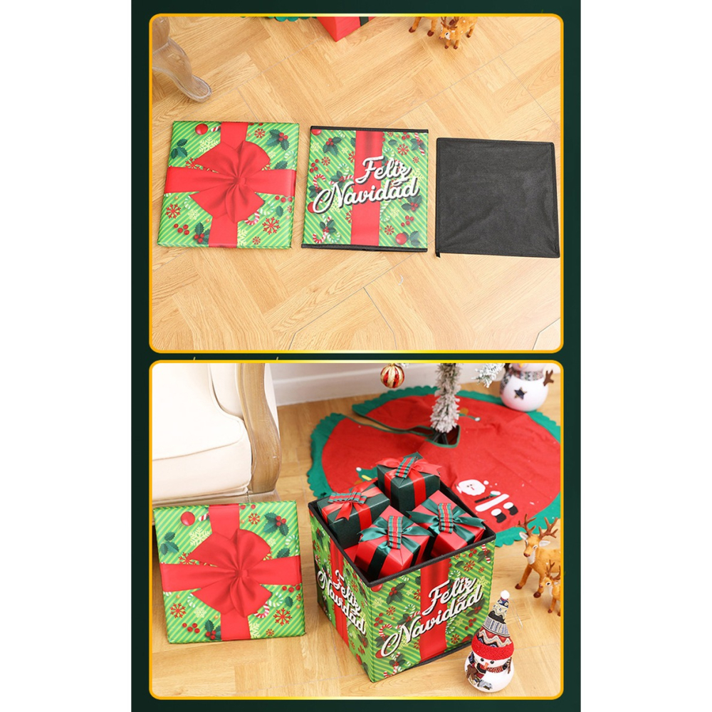 【7-ELEVEN門市團購】多用途摺疊收納椅-聖誕老人款 2入組 收納凳 收納箱 交換禮物-細節圖7