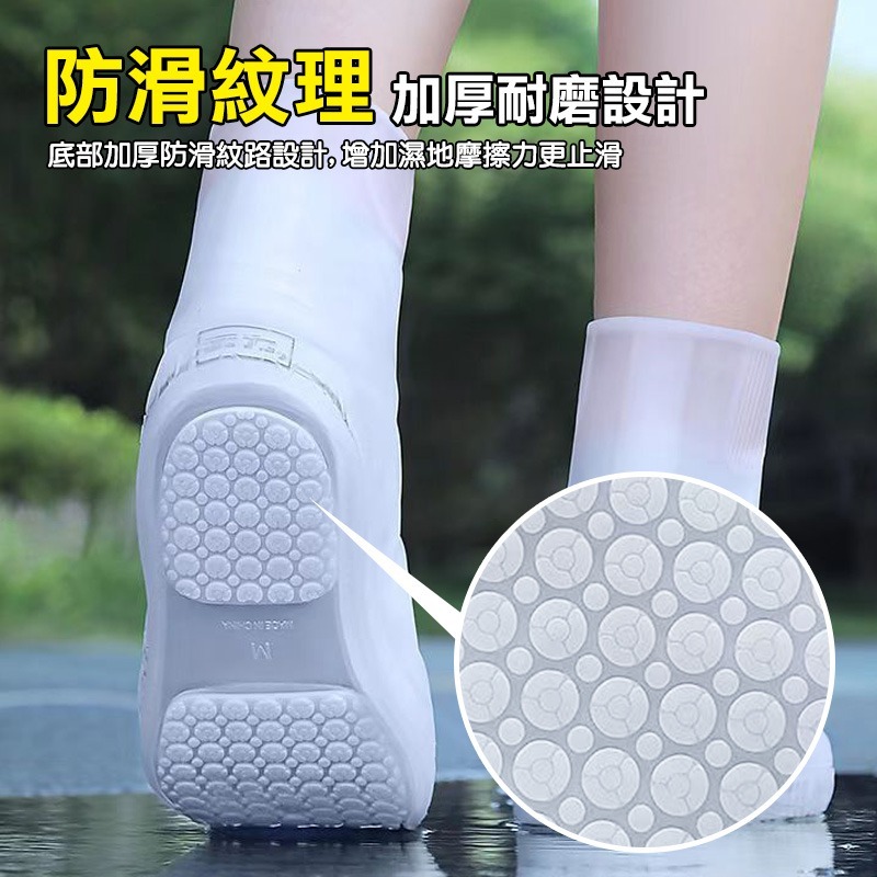 大開口防水雨鞋套 中筒雨鞋套 3色M-3XL可選 防滑雨鞋套 機車族雨鞋套 兒童防水鞋套 耐磨鞋套 防雨鞋套-細節圖5
