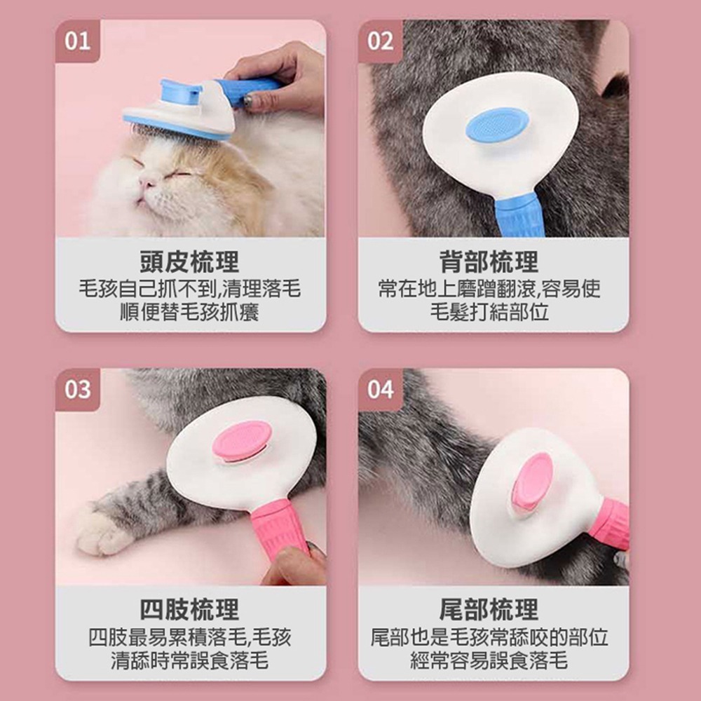 【限時購】寵物沙龍級理毛組｜圓潤針梳+靜電除毛刷-細節圖5