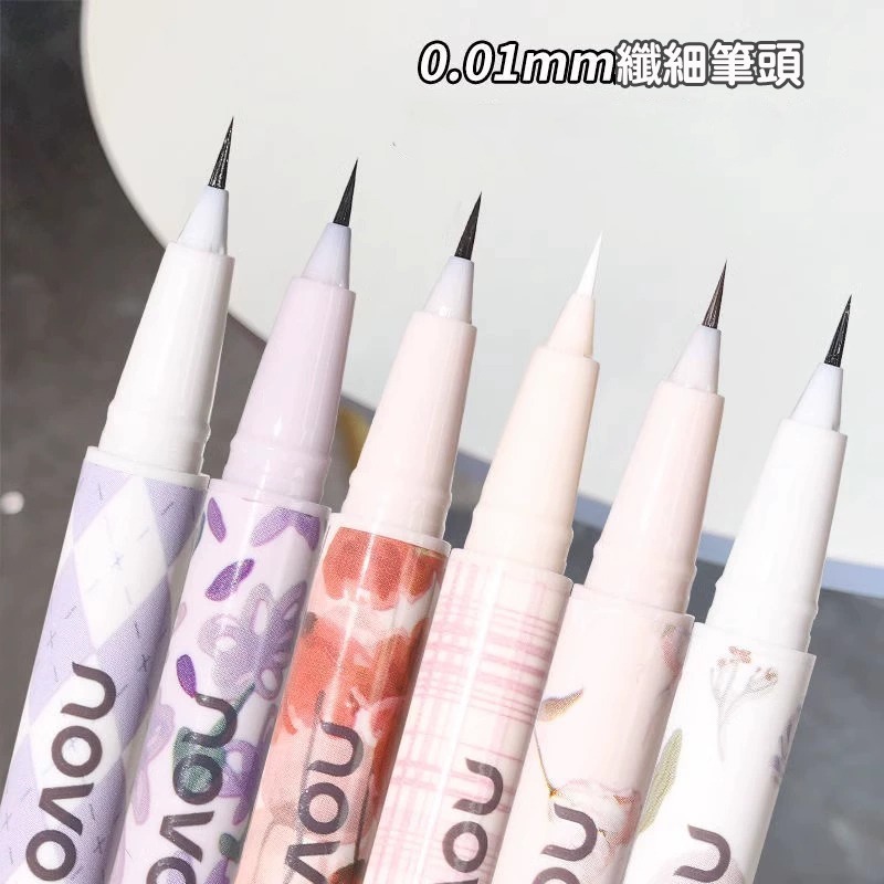 沃霸💞 NOVO 線液筆 雙瞳剪水 極細眼線液筆 防水 防汗 不暈染 眼線液筆 臥蠶眼線筆 易上妝 彩妝-細節圖10