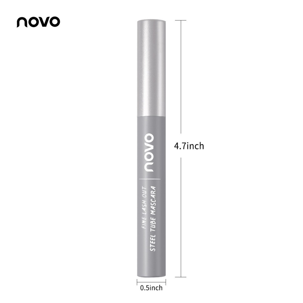 沃霸💞 novo鋼管睫毛膏 睫毛膏 細睫毛 細睫防水不暈染 根根纖暢不易結塊 纖長睫毛膏-細節圖2
