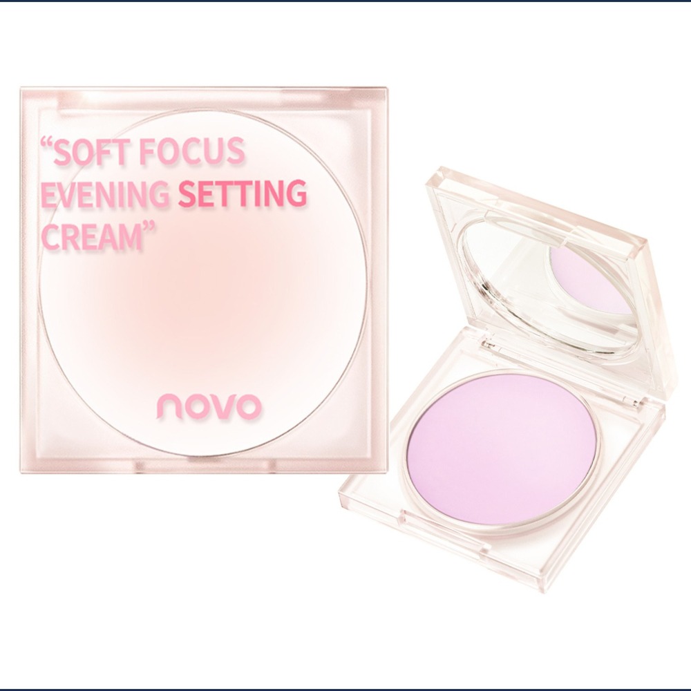 沃霸💞 novo定妝膏 柔焦定妝膏 定裝粉凍 定妝膏轉粉 定妝粉餅 定妝黑科技無粉感粉凍持久控油定妝蜜粉餅防水防汗細膩-細節圖2