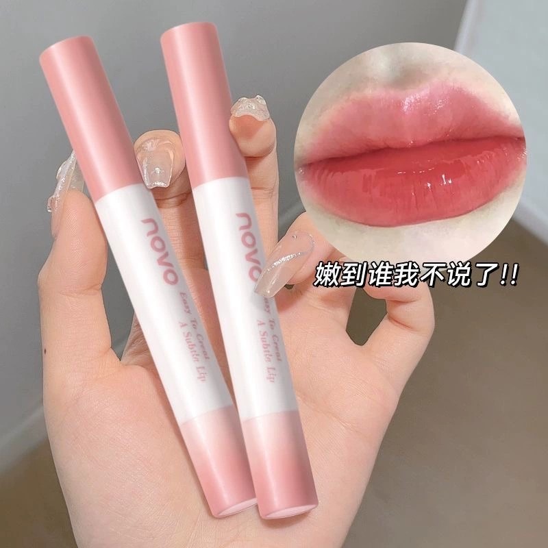 NOVO 魅色透潤水 光口紅 不掉色口紅 不沾杯口紅 素顏口紅 淡色口紅 脣膏 顯白口紅 滋潤保溼 防水 持久口紅脣蜜-細節圖6