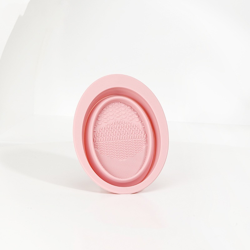 矽膠洗刷墊 洗刷墊 刷具清潔 洗刷器 摺疊洗刷碗 粉撲清潔 美妝蛋清潔 化妝刷清潔用 美妝工具清潔 刷子清潔碗-細節圖2