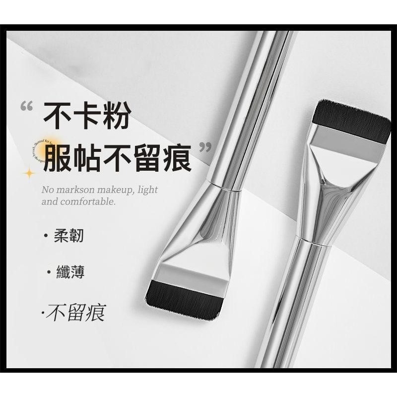 一字刷 平頭粉底刷 無痕底妝專用化妝刷 韓國 wakemake平替款 平頭刷 自然 均勻 不吃粉 懶人神器-細節圖6