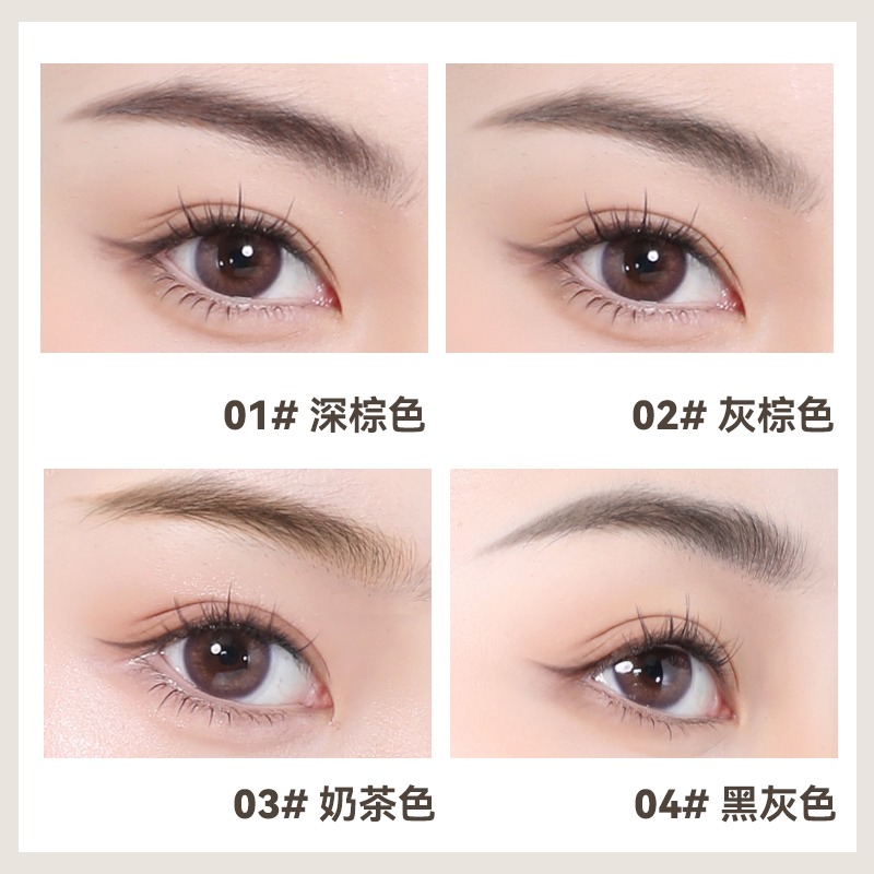 Novo眉筆刀鋒刻畫眉筆 二合一眉筆眉刷 極細 防水 不暈染 持久不脫色 超細頭  新手平價 旋轉刷頭眉筆 旋轉眉筆-細節圖6