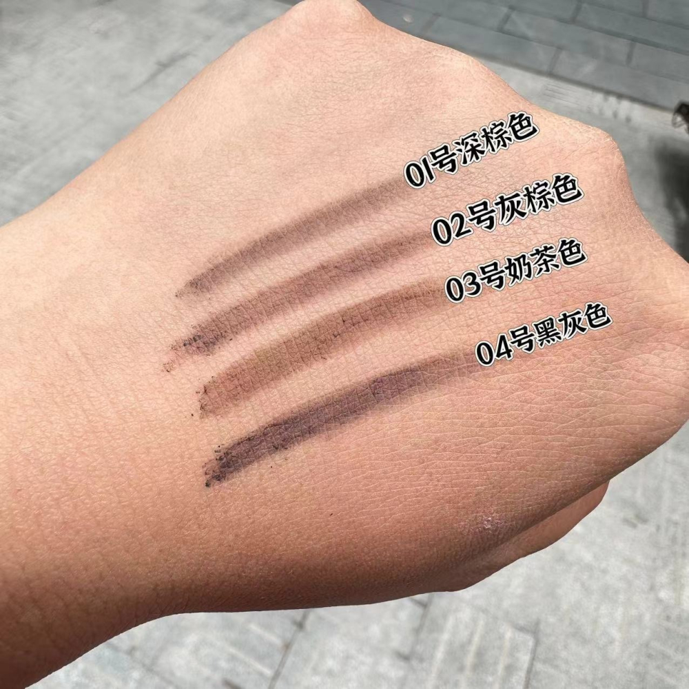 Novo眉筆刀鋒刻畫眉筆 二合一眉筆眉刷 極細 防水 不暈染 持久不脫色 超細頭  新手平價 旋轉刷頭眉筆 旋轉眉筆-細節圖7