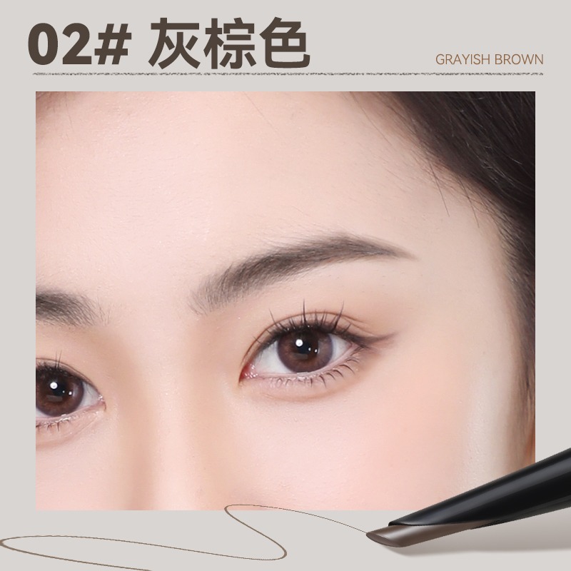 Novo眉筆刀鋒刻畫眉筆 二合一眉筆眉刷 極細 防水 不暈染 持久不脫色 超細頭  新手平價 旋轉刷頭眉筆 旋轉眉筆-規格圖9