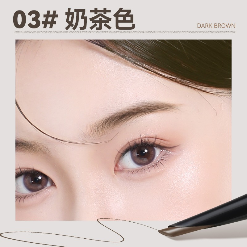 沃霸💞novo眉筆刀鋒 二合一眉筆眉刷 極細 防水 不暈染 持久不脫色 超細頭  新手平價 旋轉刷頭眉筆 旋轉眉筆-規格圖9