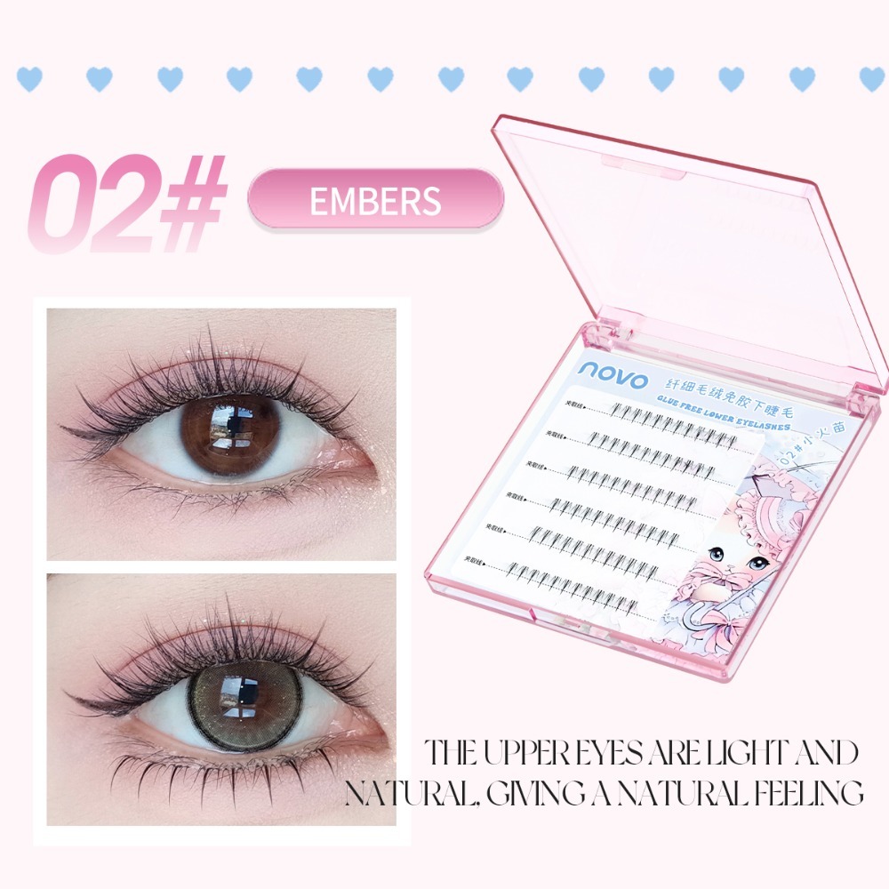 沃霸💞 novo 6443纖細毛絨免膠下睫毛免膠自然卷翹-規格圖10
