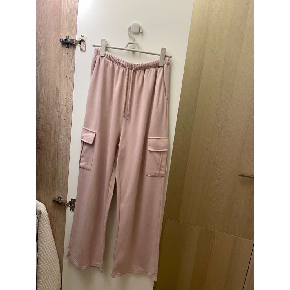 粉色棉質工裝褲-細節圖3