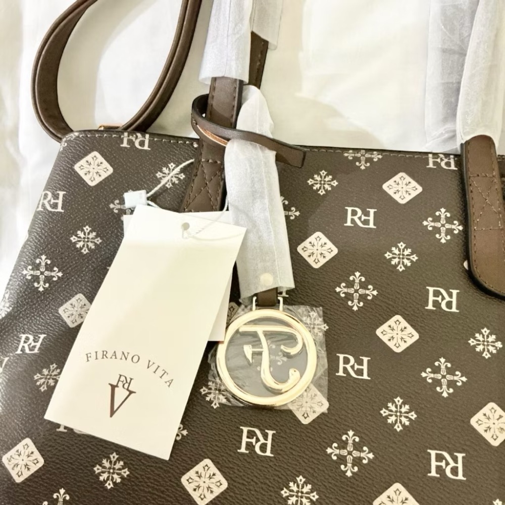 FIRANO 字母F圖騰斜背/手提包-細節圖2