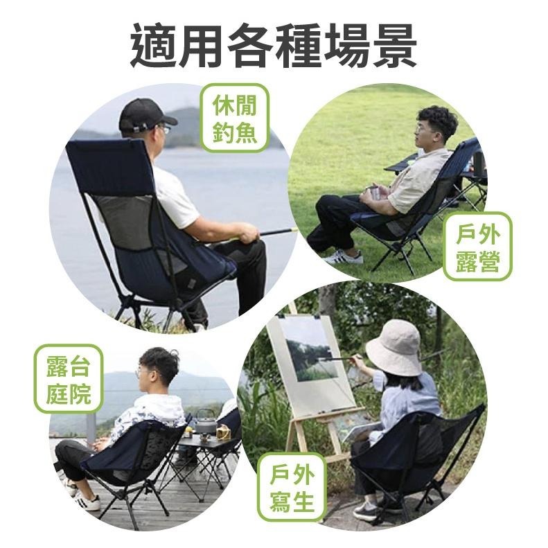 現貨快出【SGT】 月亮椅 摺疊椅 休閒椅 釣魚椅 野營椅 登山椅 露營 高背露營椅 折疊椅-細節圖7