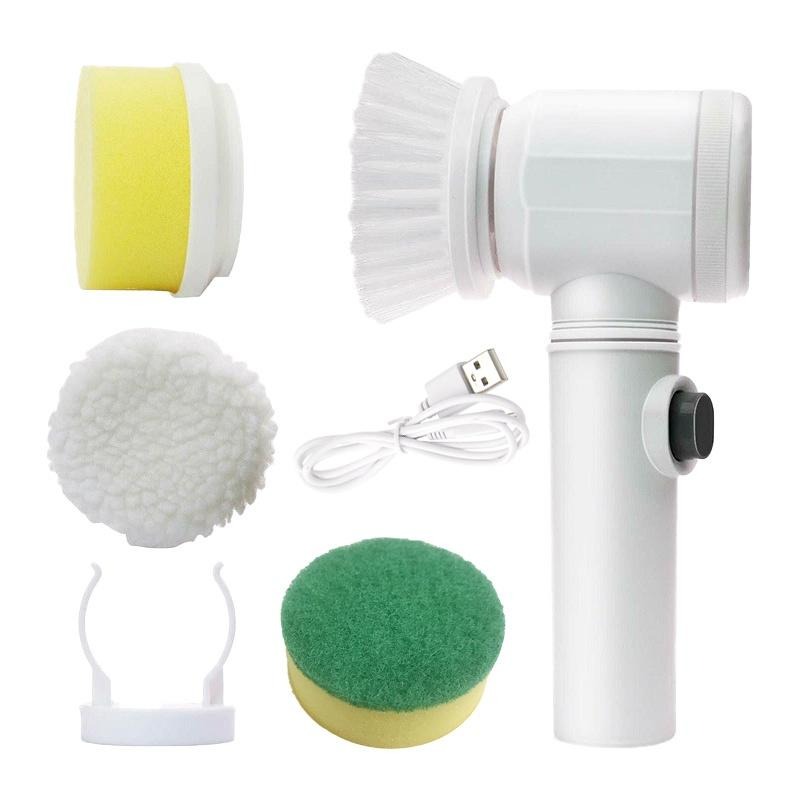 現貨快出【SGT】電動清潔刷 四合一 多功能電動清潔刷 洗車刷 USB充電 電動刷洗 洗碗刷 清潔拋光打蠟 懶人清潔刷-細節圖9