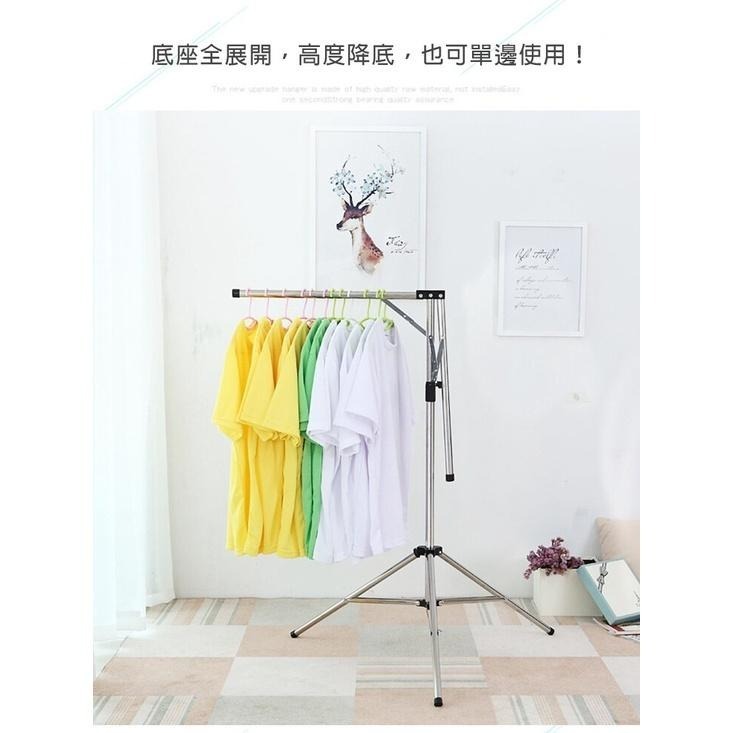 現貨快出【SGT】【曬衣架】第二代不銹鋼晾衣架 伸縮折疊不鏽鋼吊衣架 (曬衣桿 曬被架 掛衣架)-細節圖7