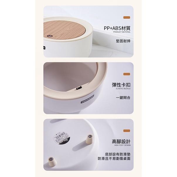 現貨快出【SGT】木紋高腳按壓垃圾桶-2L 彈蓋垃圾桶 垃圾桶 桌面收納桶 桌面垃圾桶-細節圖6
