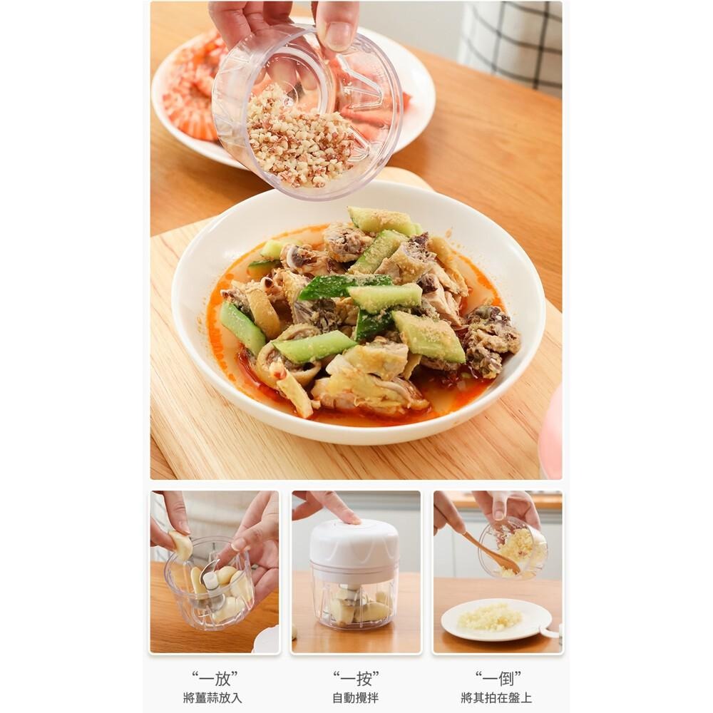 現貨快出【SGT】二代USB電動食物調理機 攪拌機 蒜泥機 蒜蓉機 絞肉機 食物料理機-細節圖5