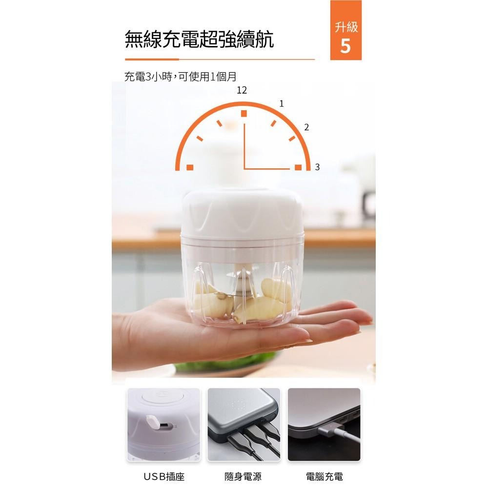 現貨快出【SGT】二代USB電動食物調理機 攪拌機 蒜泥機 蒜蓉機 絞肉機 食物料理機-細節圖6