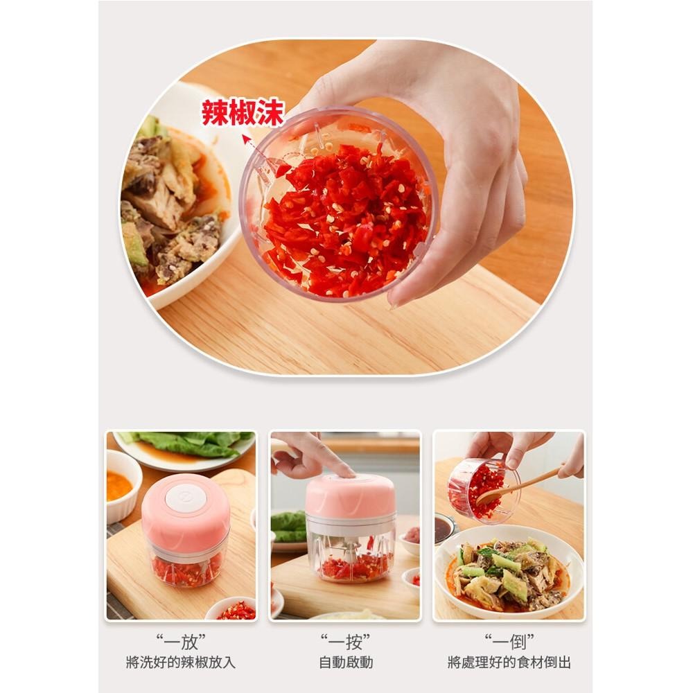 現貨快出【SGT】二代USB電動食物調理機 攪拌機 蒜泥機 蒜蓉機 絞肉機 食物料理機-細節圖7