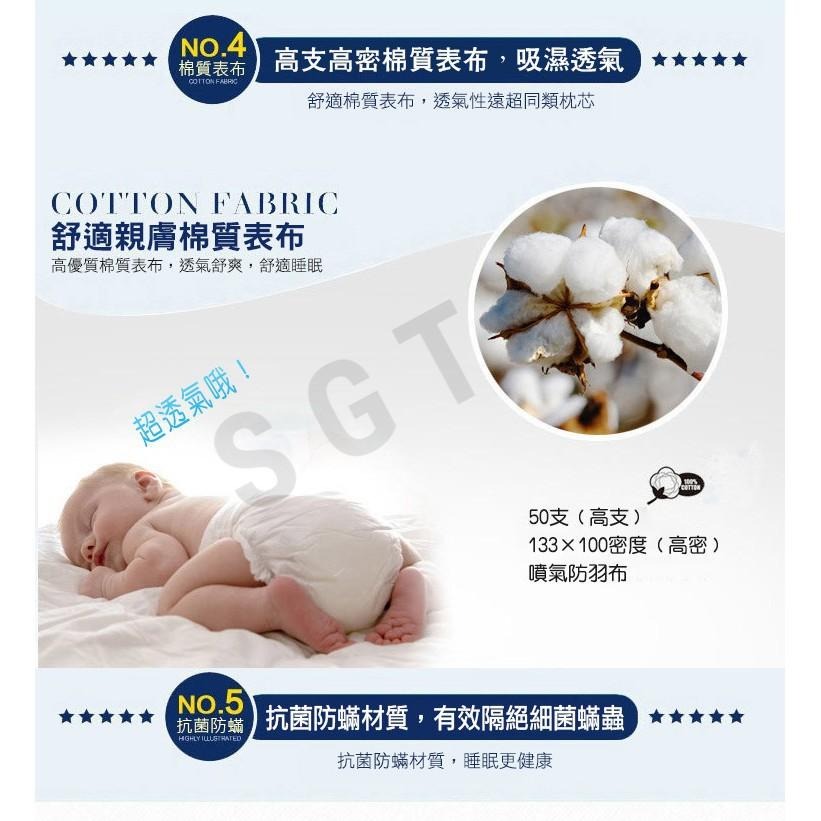 現貨快出【SGT】大升級7星級飯店抗菌防蟎枕頭 可機洗 羽絲絨真空記憶枕心 七星級枕頭-細節圖2