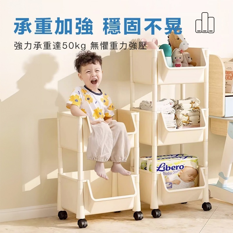 現貨快出【SGT】 置物架 推車收納 移動置物架收納推車開口款 推車置物架 收納推車 三層推車 四層推車 浴室置物架-細節圖7