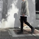 🔥現貨 韓國 純棉 復古 水洗 口袋 長T  羅紋袖 長袖T桖 寬鬆 落肩 OVERSIZE-規格圖11