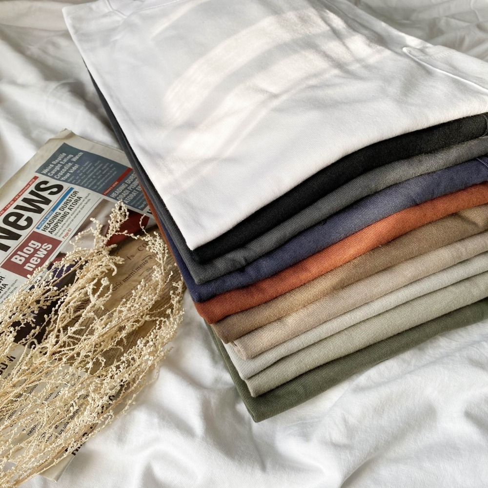 【B.Y】 現貨 古著 水洗 口袋 五分TEE 五分袖 口袋 短袖T桖 寬鬆 落肩 OVERSIZE-細節圖3