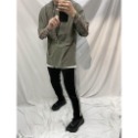 【B.Y】 現貨 古著 水洗 口袋 五分TEE 五分袖 口袋 短袖T桖 寬鬆 落肩 OVERSIZE-規格圖11